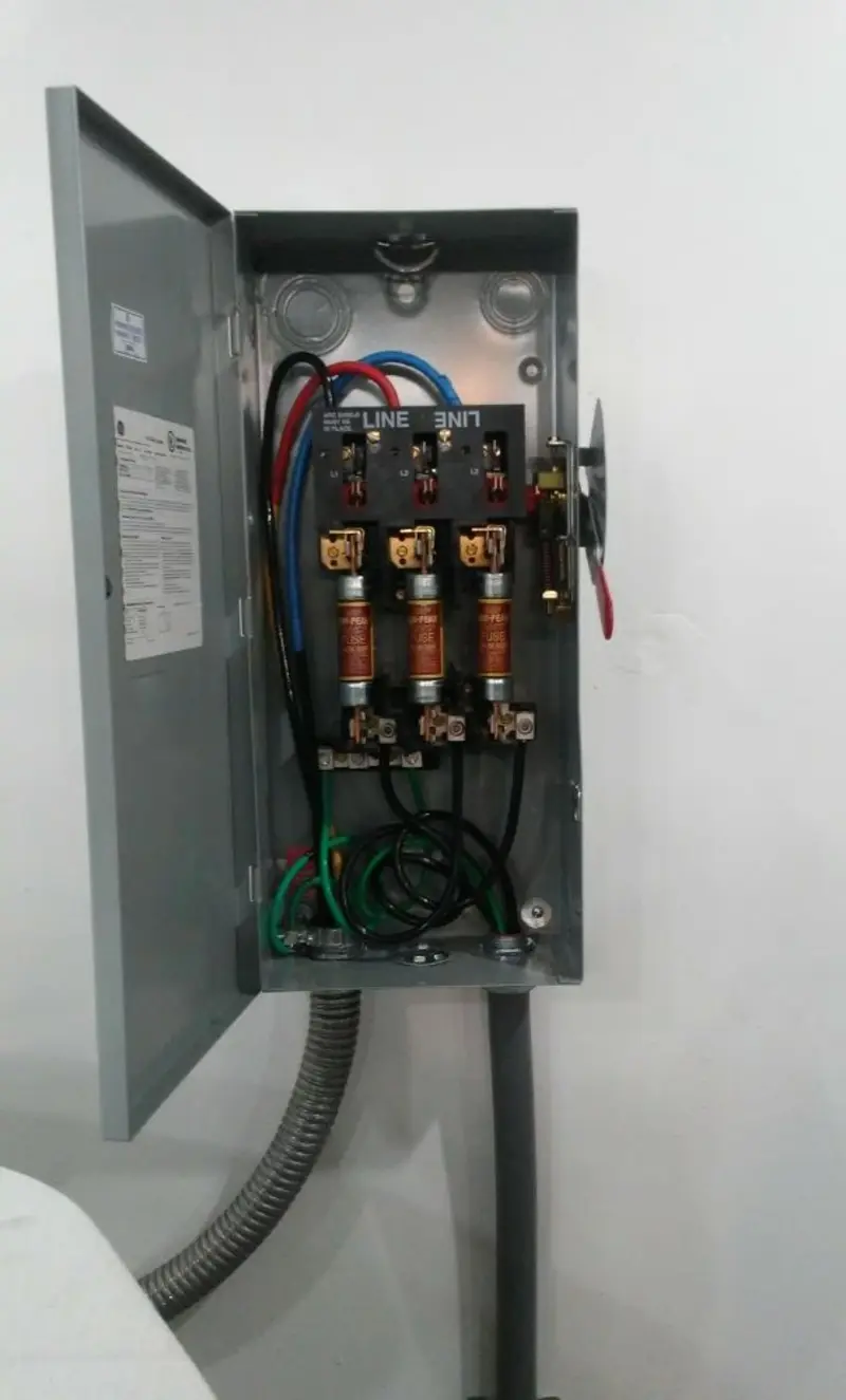 Three-phase disconnect switch installed for Electrical Wiring & Rewiring in Killingly